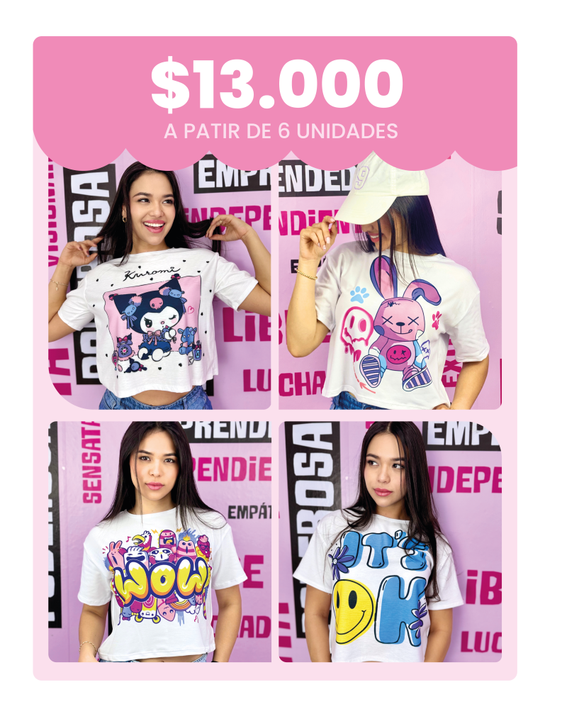 Modelo usando camiseta oversize para mujer de SL Storet