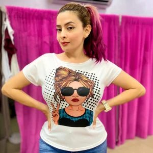 Camiseta Chica Pop Art