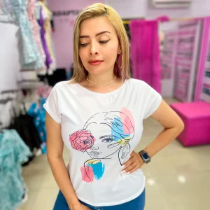 Z. Camiseta chica silueta Flor